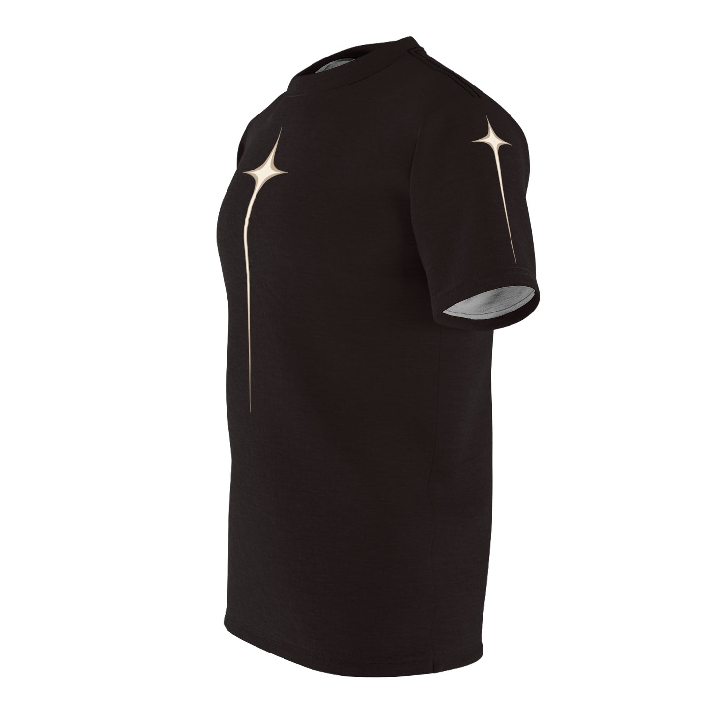 "Acts 17:28", Unisex T-shirt (Licorice Black)