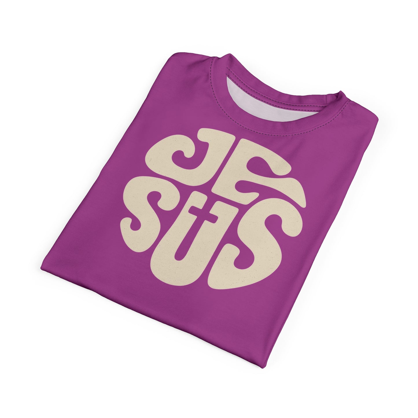 "Retro Jesus", Unisex T-shirt (Fuchsia)