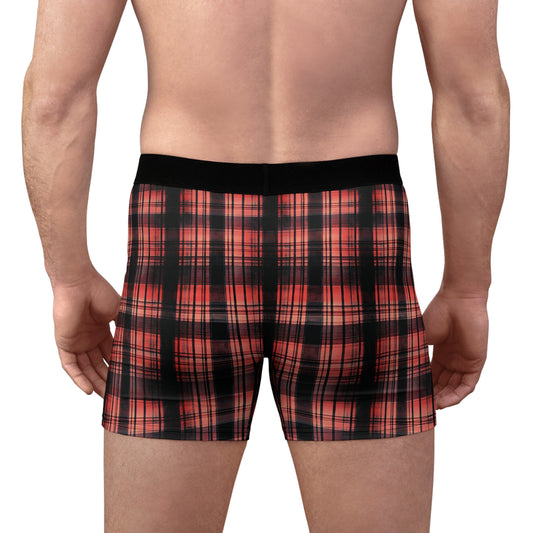 "Kin of Flame", Men's Boxer Briefs (Noir Black Waistband)