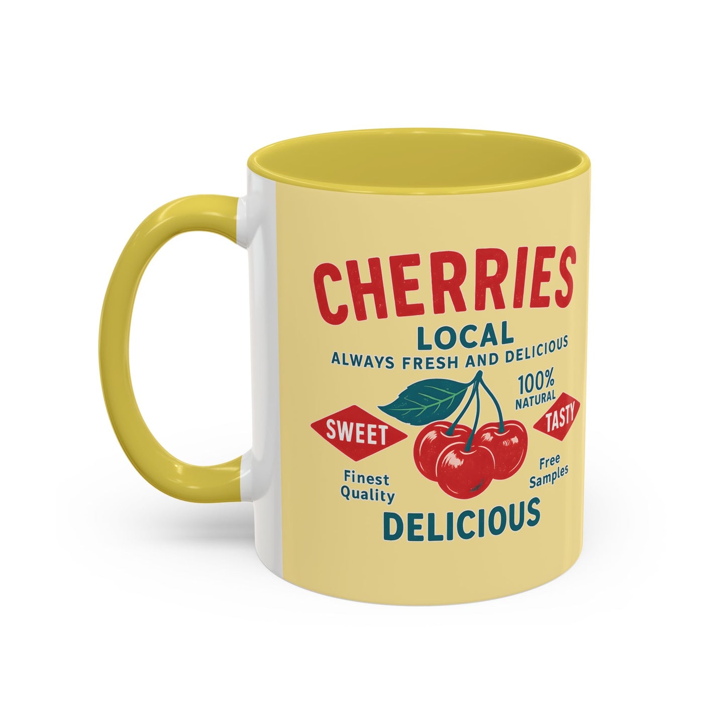 "Delicious Cherries", Colorful Mugs (11oz, 15oz) (Sanctum Veil)