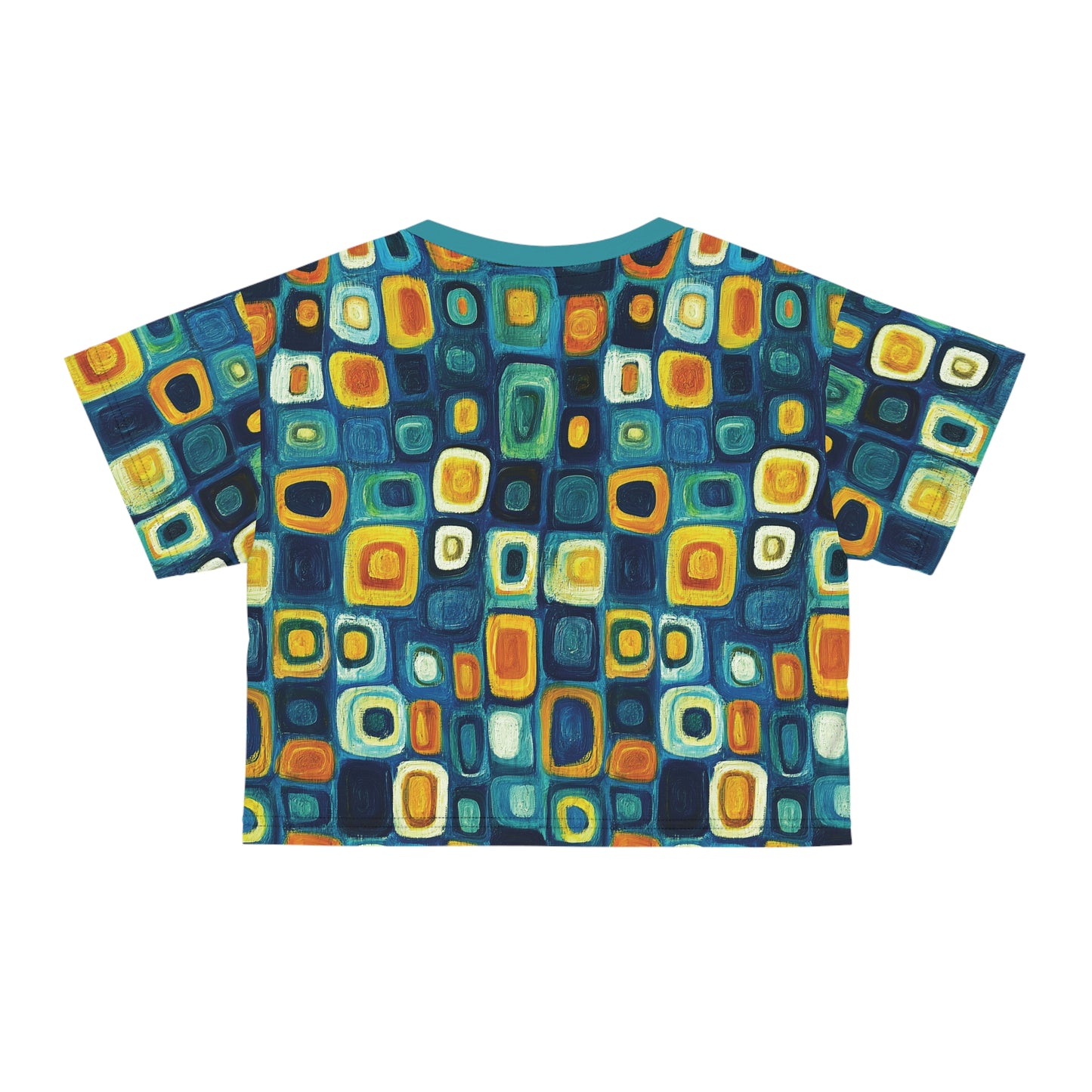 "Soul Mosaic", Crop Tee (Columba Blue Collar)