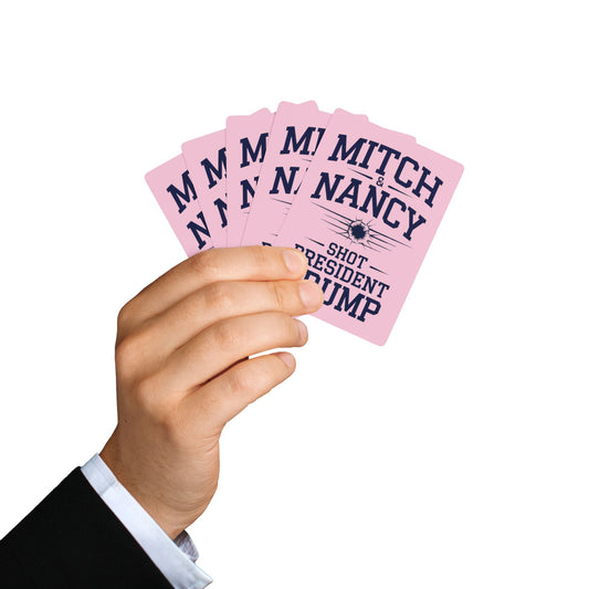 "Mitch & Nancy Shot President Trump", Political Playing Cards (Pastel Pink)