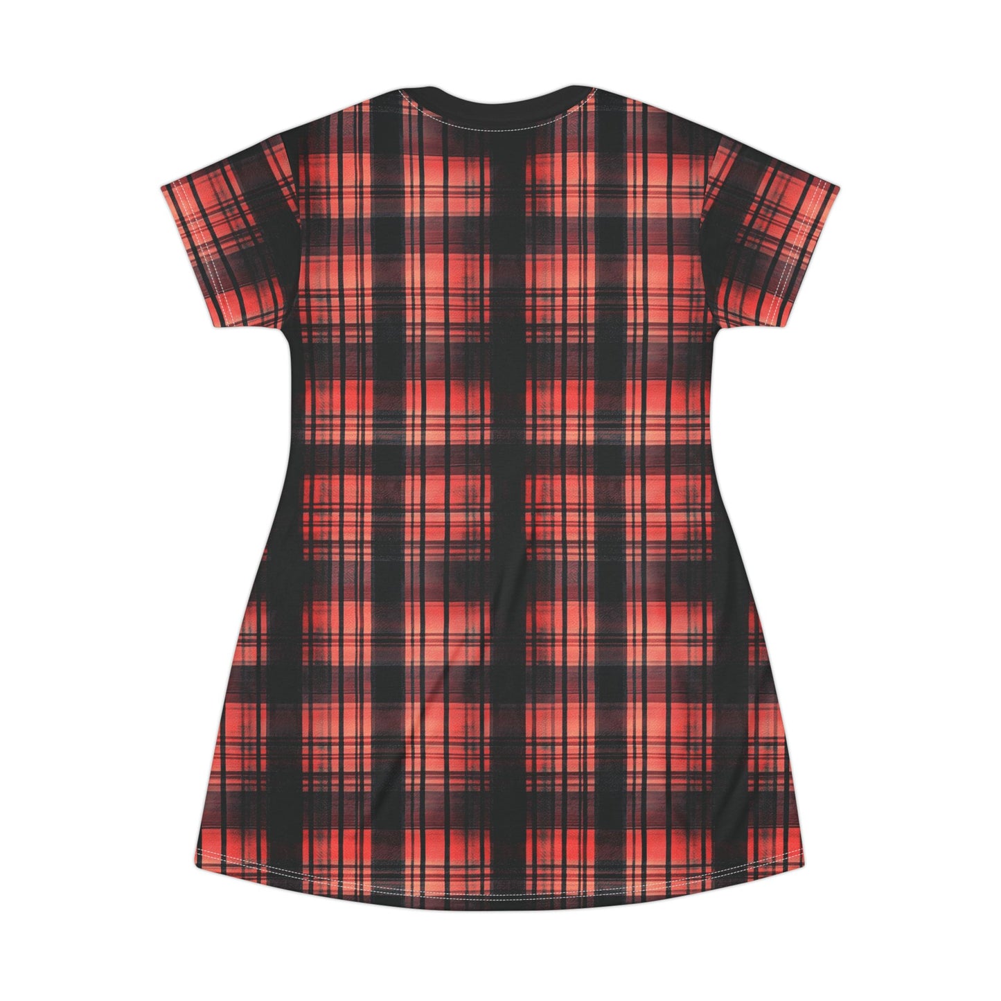 "Kin of Flame", T-Shirt Dress (Flame Black Collar)