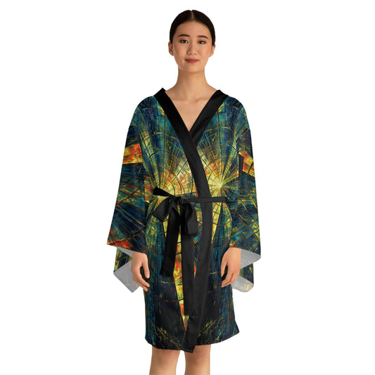 "Afterlife Judgement", Long Sleeve Kimono Robe