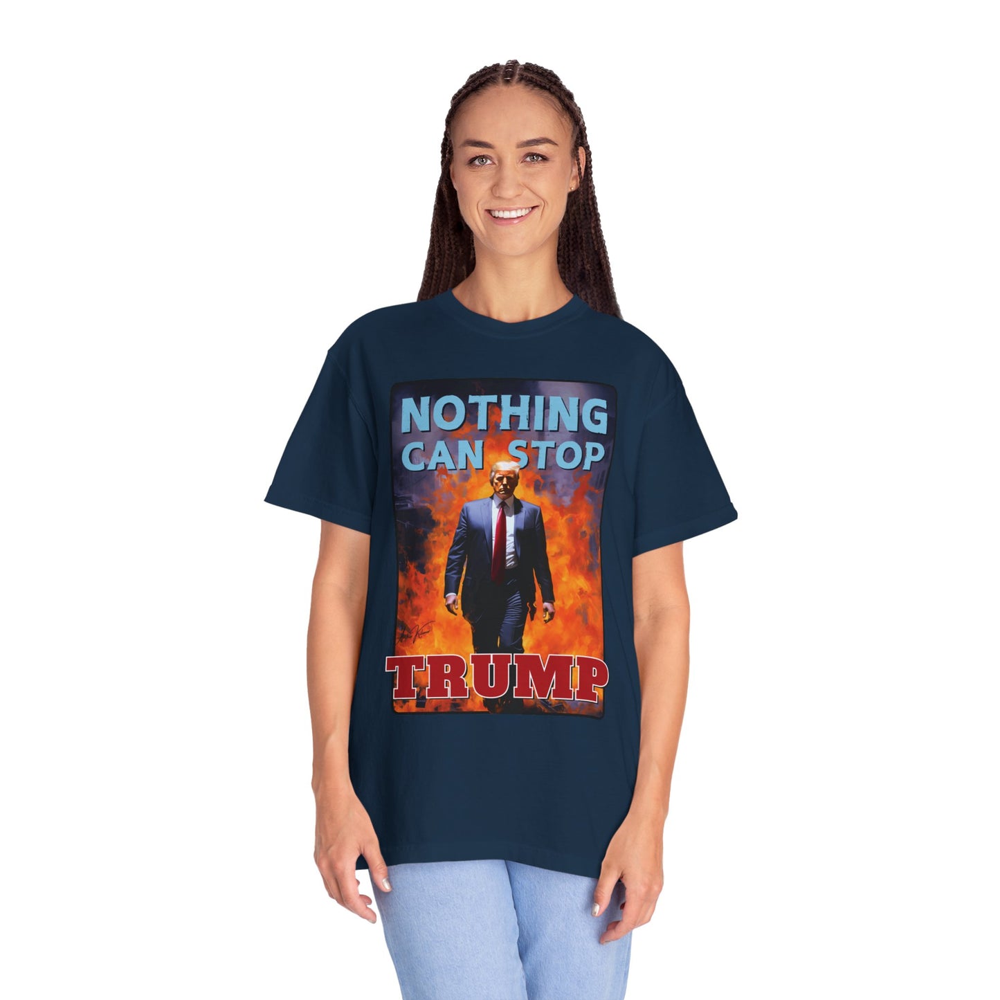 "Nothing Can Stop Trump", Unisex T-shirt (Dark Colors)