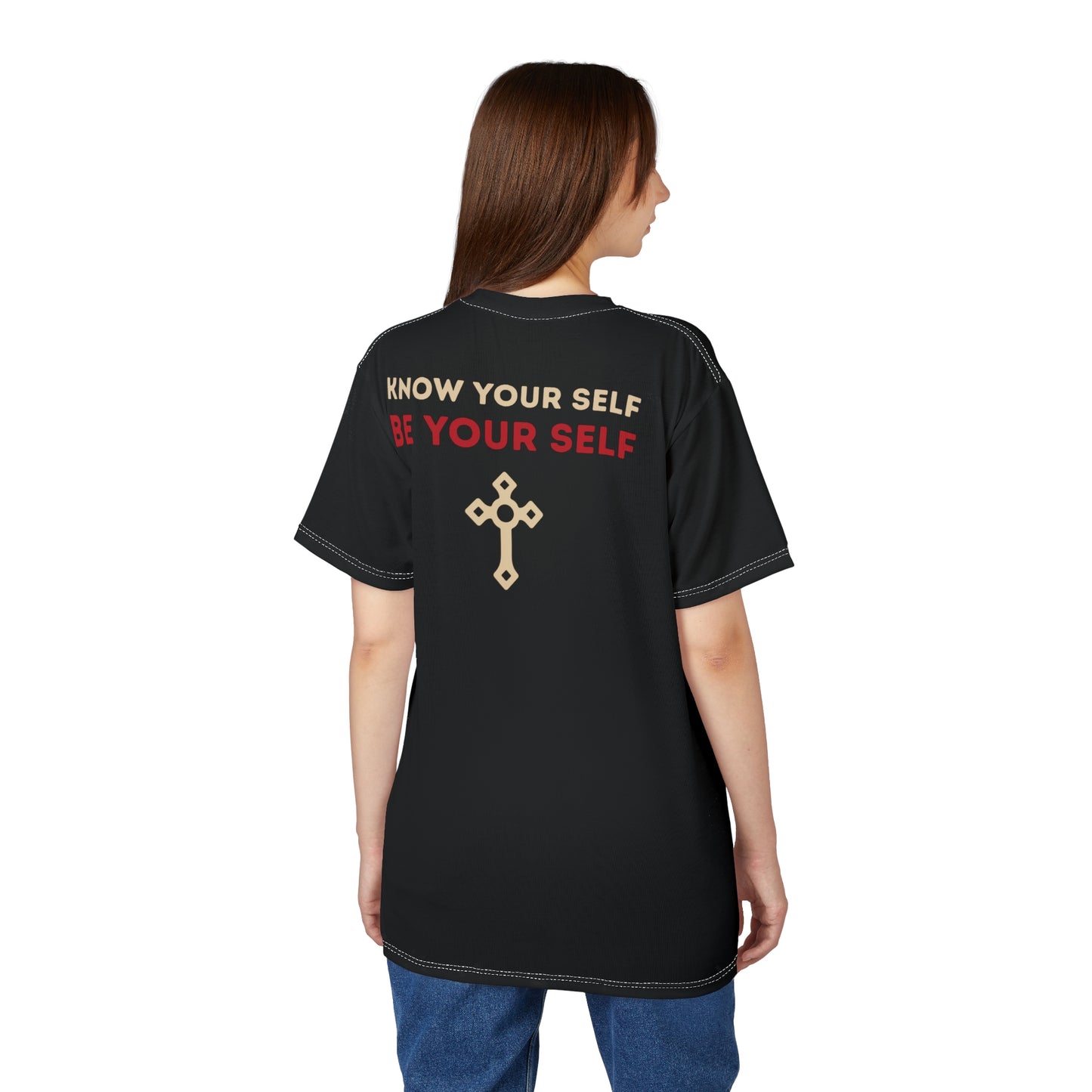 "Know Your Self", Unisex T-shirt (Obsidian Black)