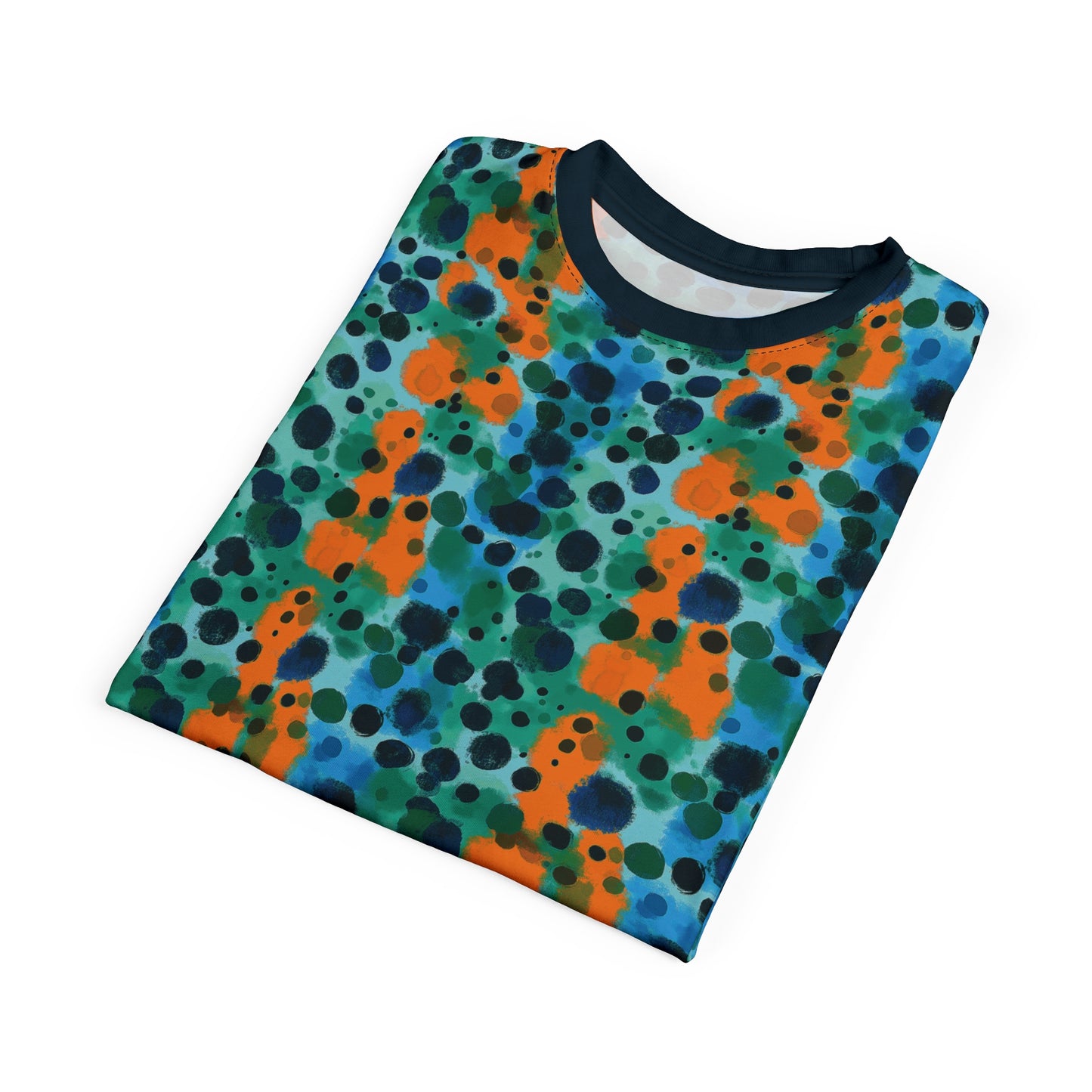 "Midnight Coral", Unisex Tee (Atlantic Storm Blue)
