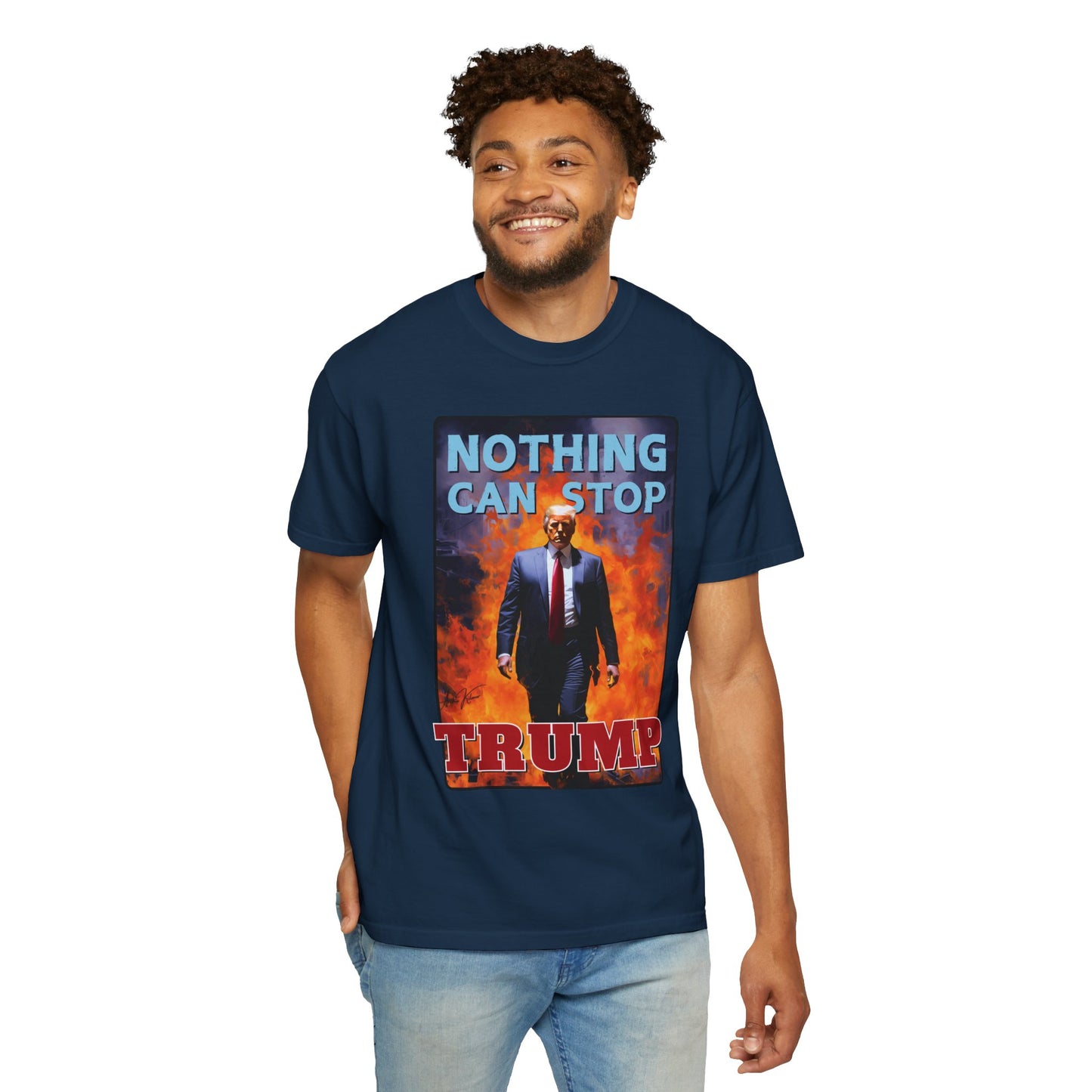 "Nothing Can Stop Trump", Unisex T-shirt (Dark Colors)