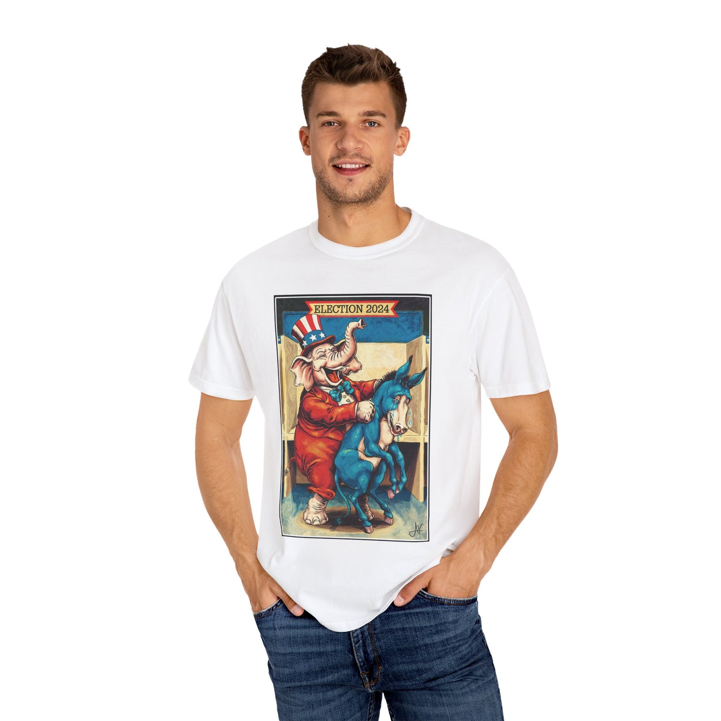 "MAGA Spanked the Donkeys 2024", Unisex T-shirt (Light Colors)