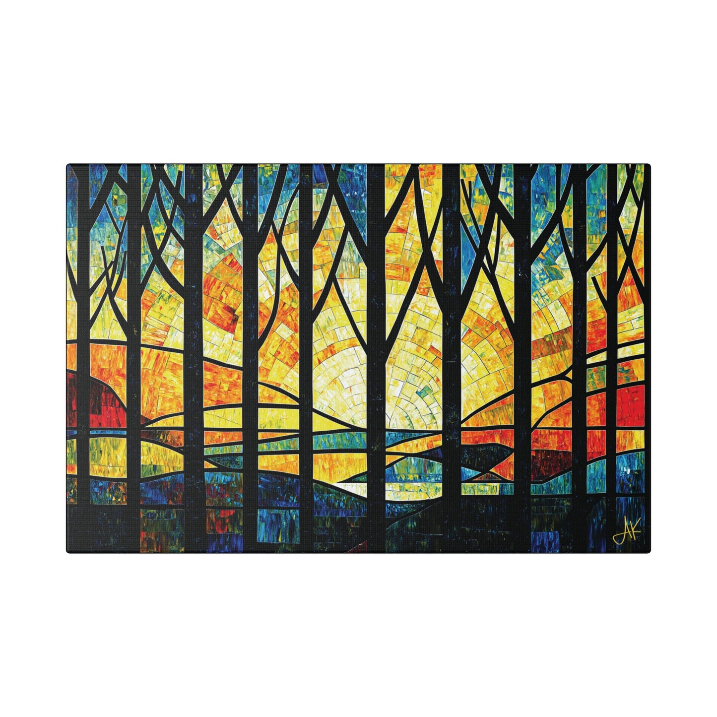 "Forest at Dawn", Stretched Classic Canvas Fine Art Print