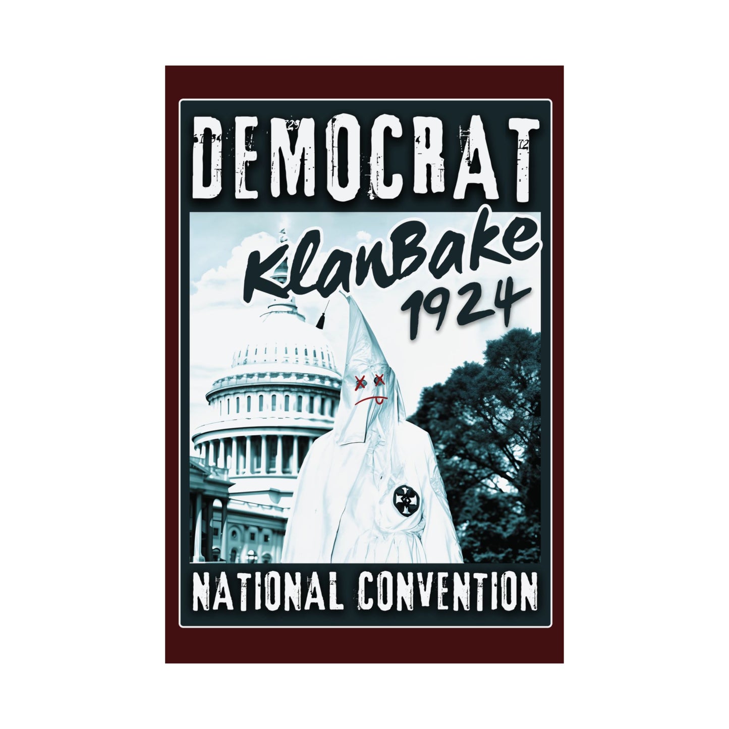 "Democrat KlanBake 1924", Matte Poster (Nine Tails Red)