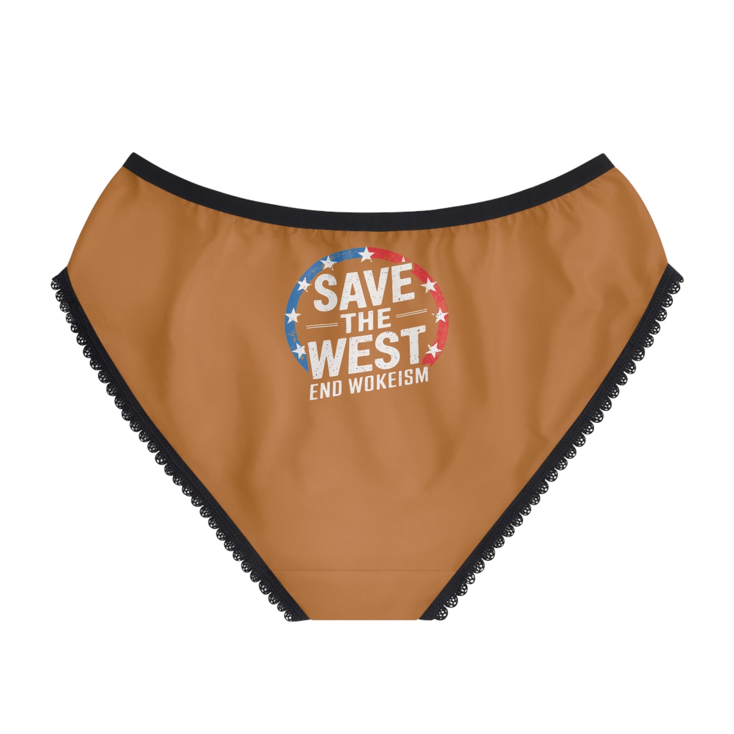 "Save the West - End Wokeism", Women's Briefs (Ochre)