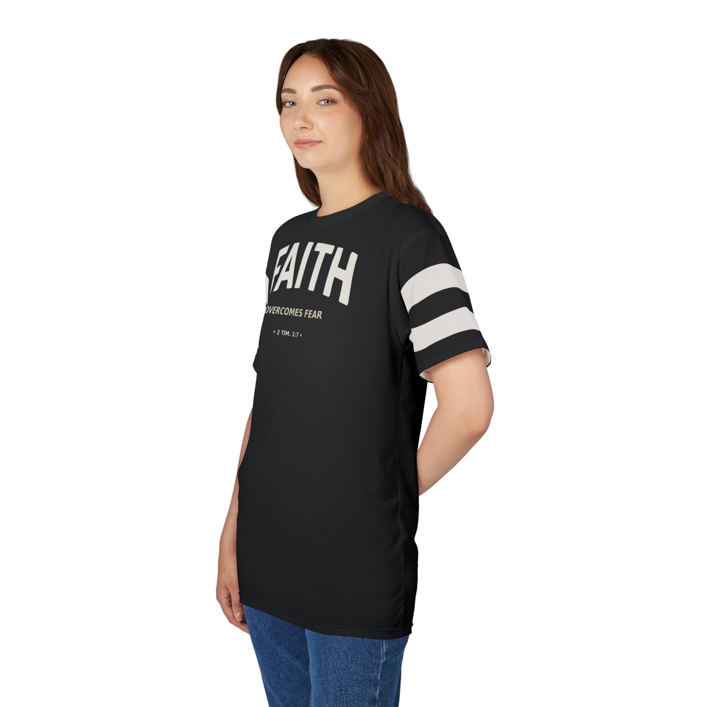 "Faith Overcomes Fear", Unisex Tee (Moonless Black)