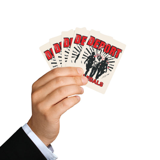 "Deport Illegals", Cultural Playing Cards (Cotton White)