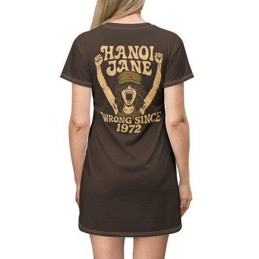 "Hanoi Jane", T-Shirt Dress (Dark Chocolate Brown)