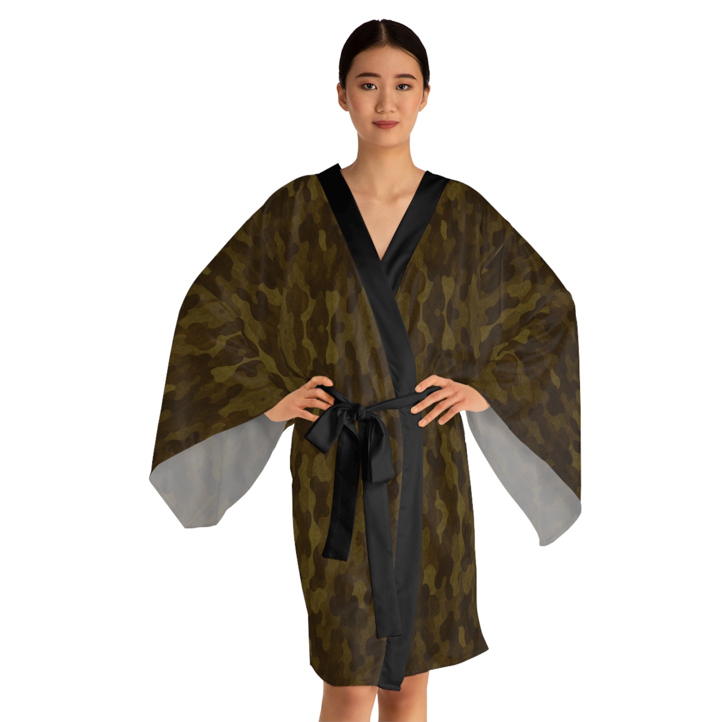 "Swamp Recon Camouflage", Long Sleeve Kimono Robe
