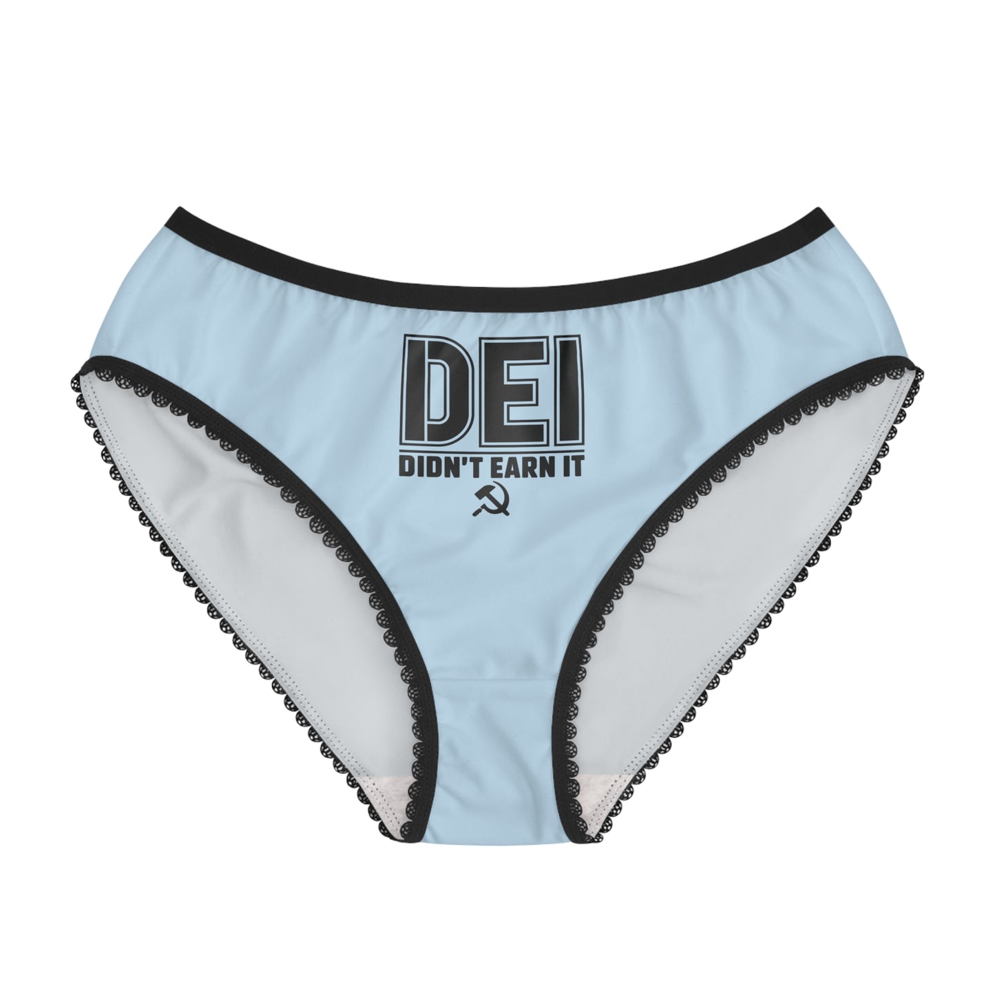 "DEI - Didn't Earn It" #14, Women's Briefs (Arctic Blue)