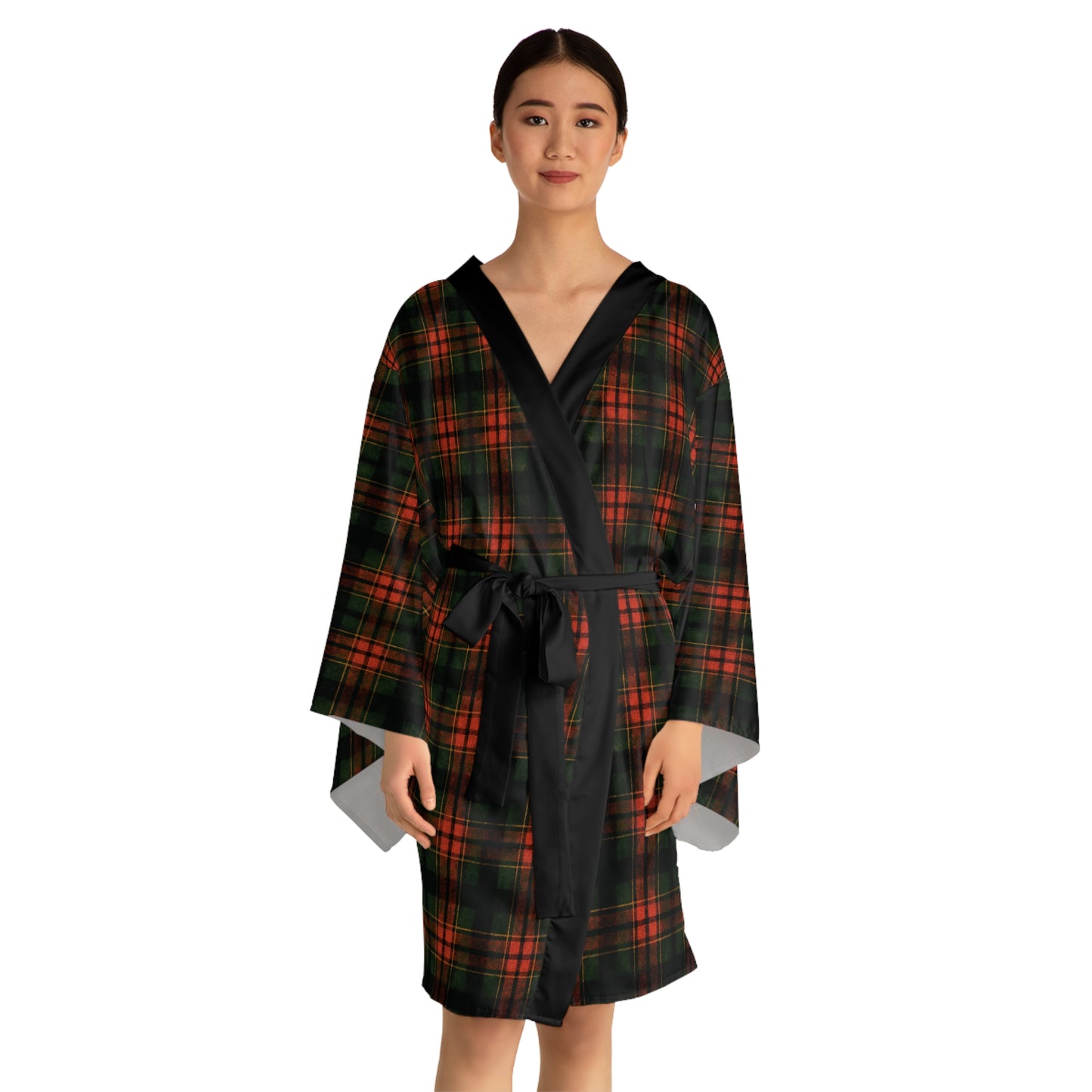 "Kilmor Brieve Tartan", Long Sleeve Kimono Robe