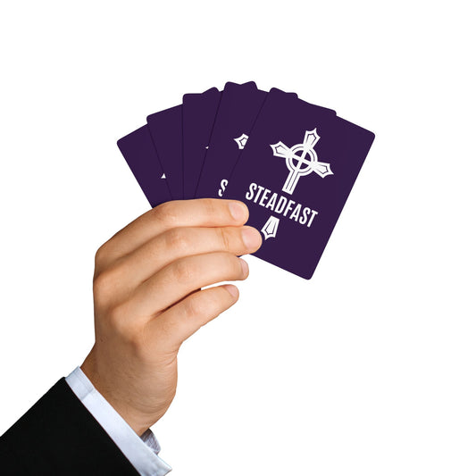 "Steadfast Cross", Christian Playing Cards (Academic Purple)