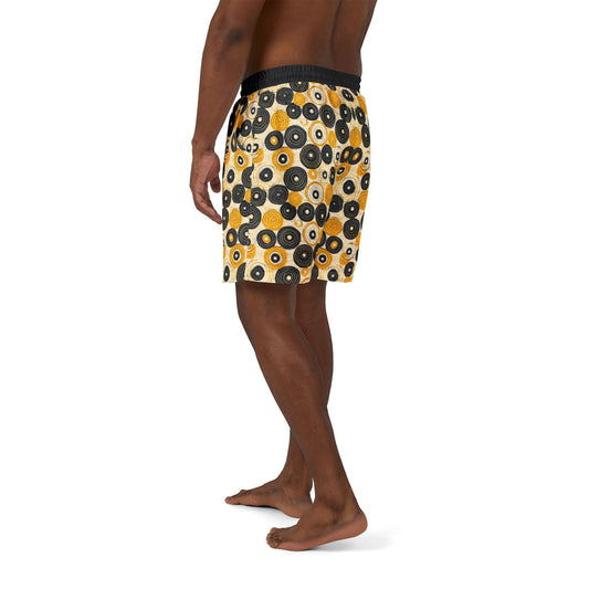 "Old 45's", Swim Shorts (70's Black Waistband)