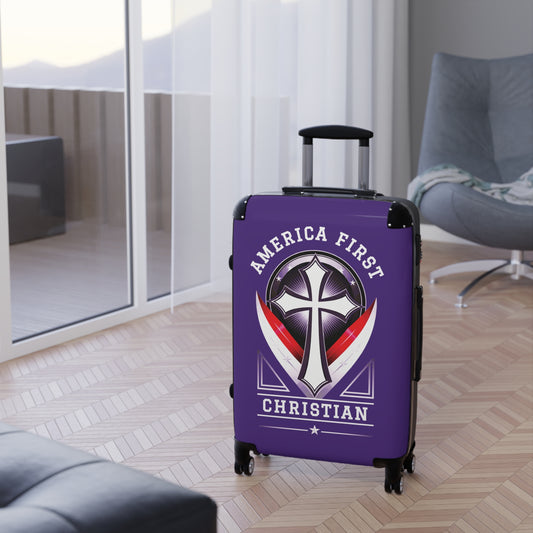 "America First - Christian" #03 Suitcases (Purple)