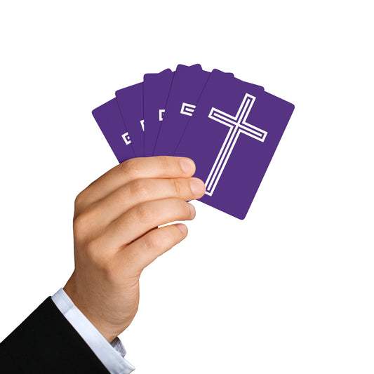 "A Simple Cross", Chrsitian Playing Cards (Deep Purple)