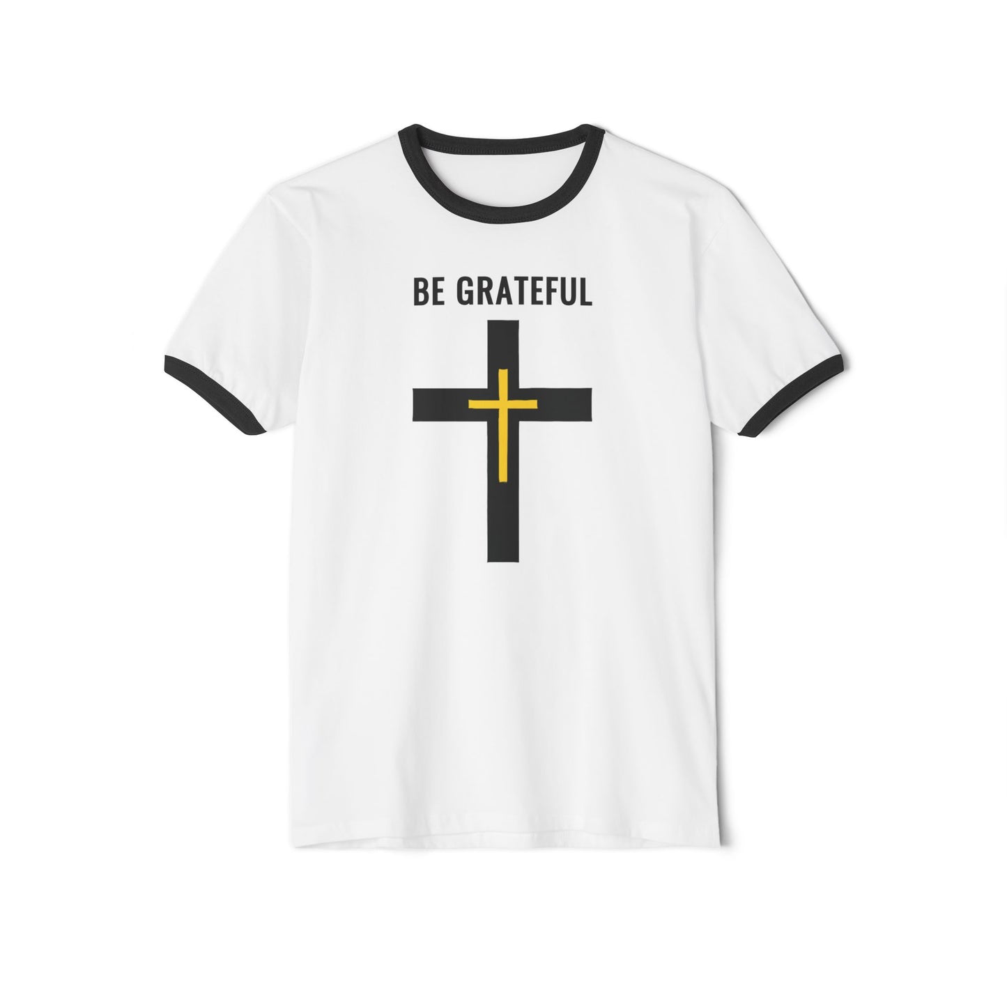 "Be Grateful", Unisex Cotton Ringer T-Shirt