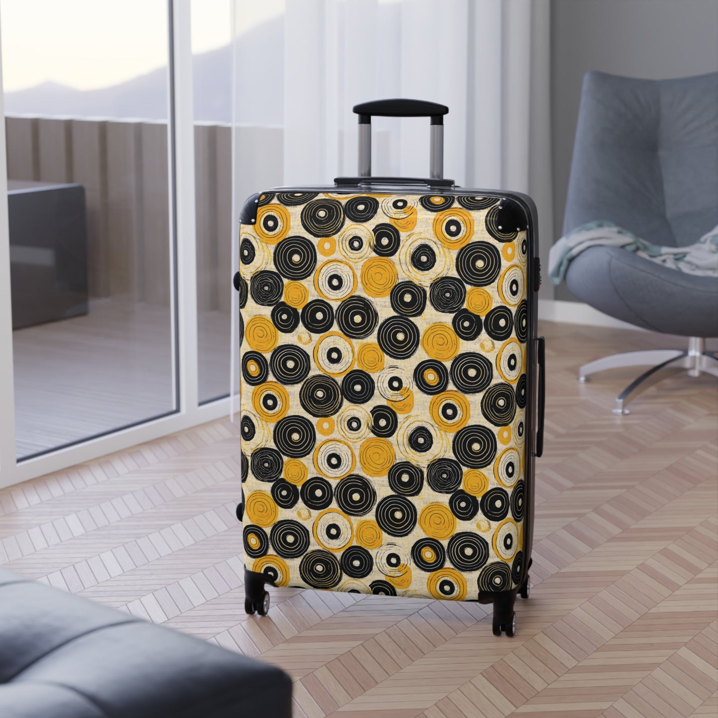 "Old 45's" Pattern Art Suitcases