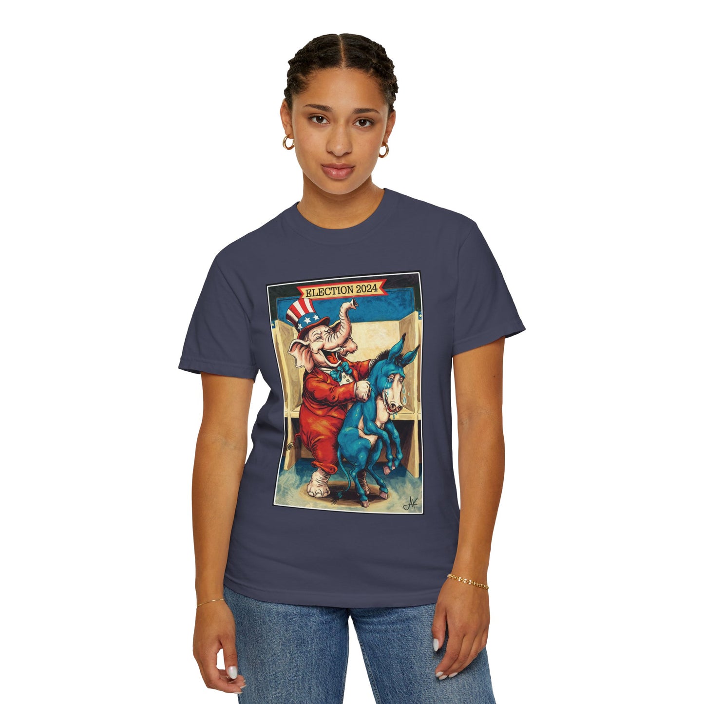 "MAGA Spanked the Donkeys 2024", Unisex T-shirt (Dark Colors)