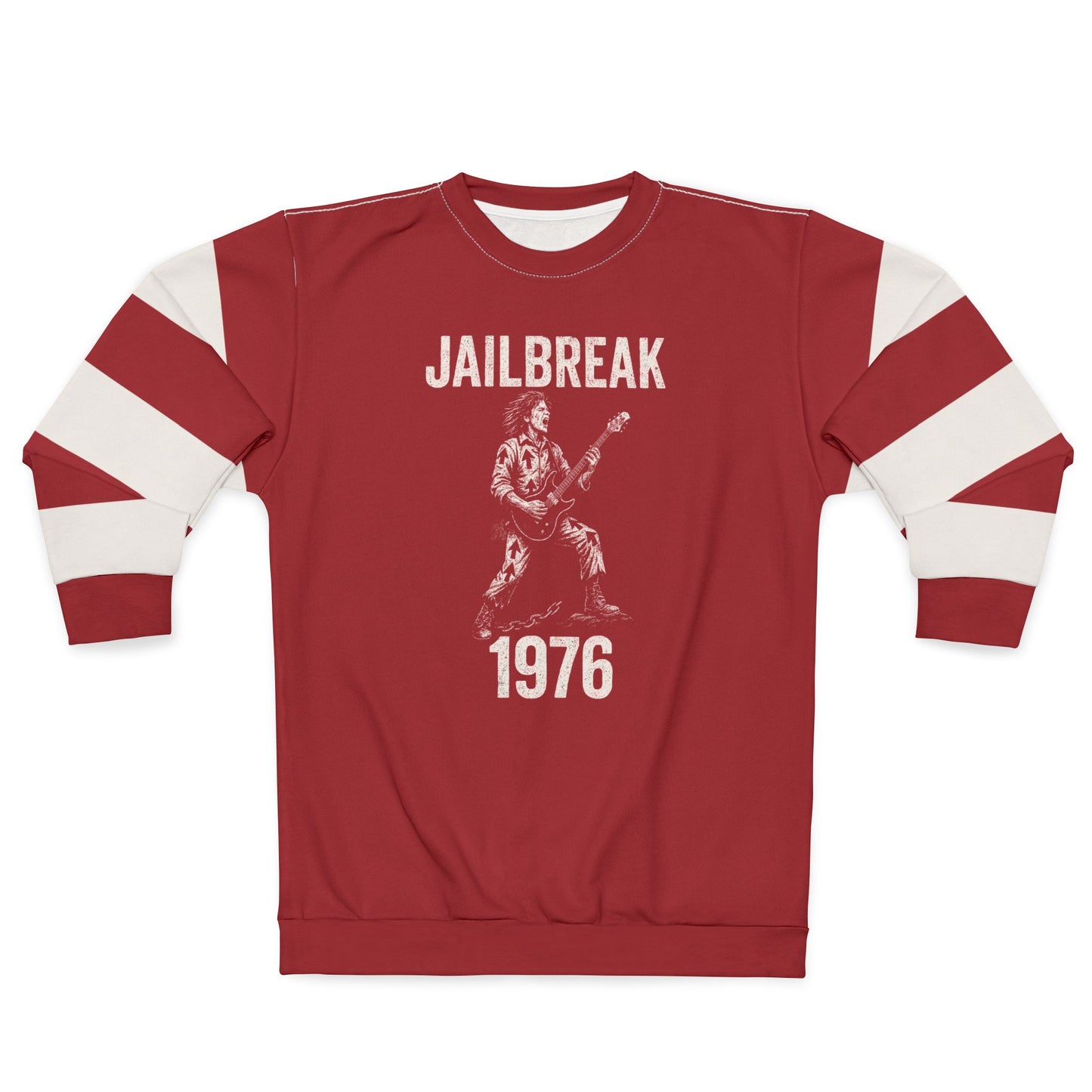 "Jailbreak 1976", Unisex Sweatshirt (Cherry Red)