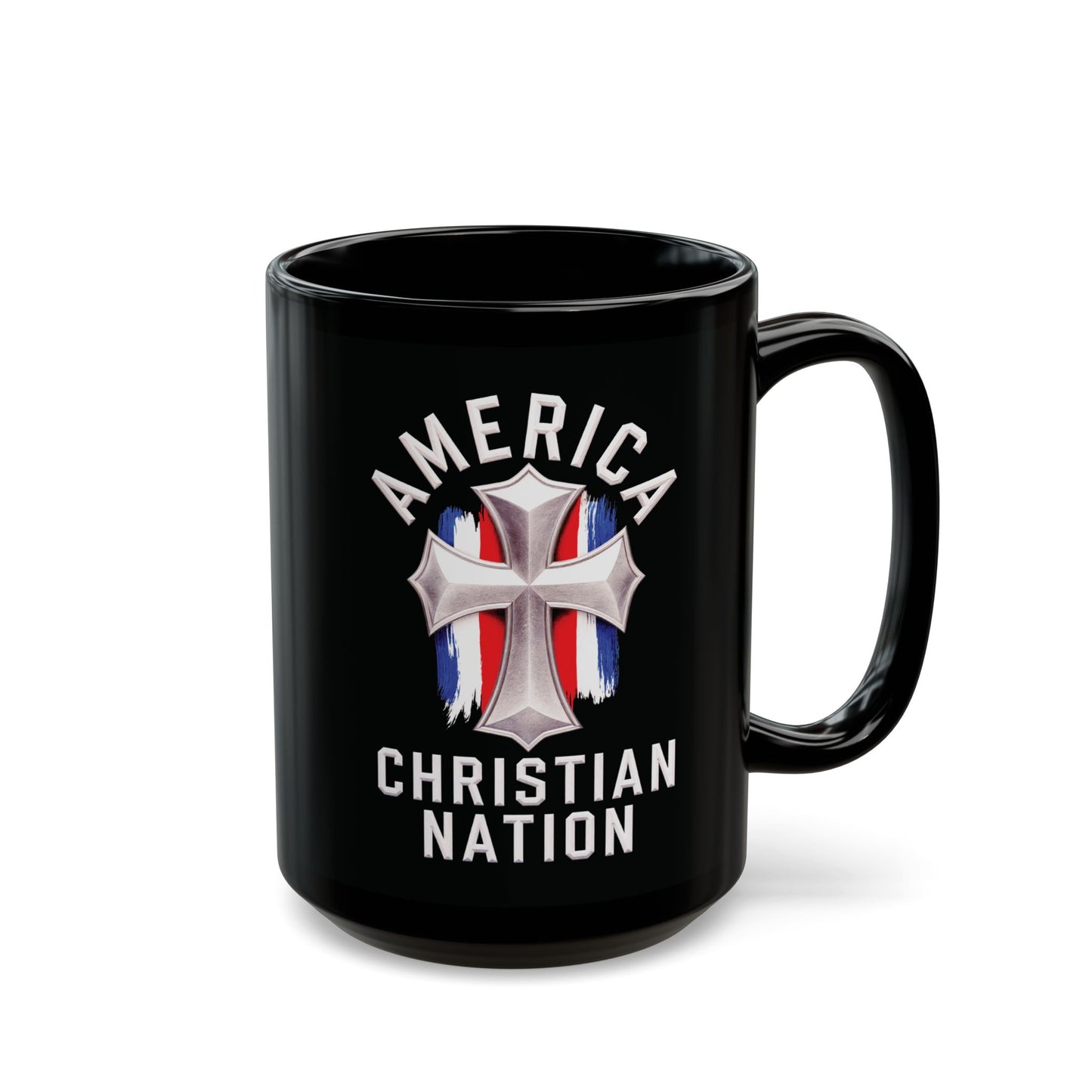 "America - Christian Nation" #01, Black Mug (11oz & 15oz)