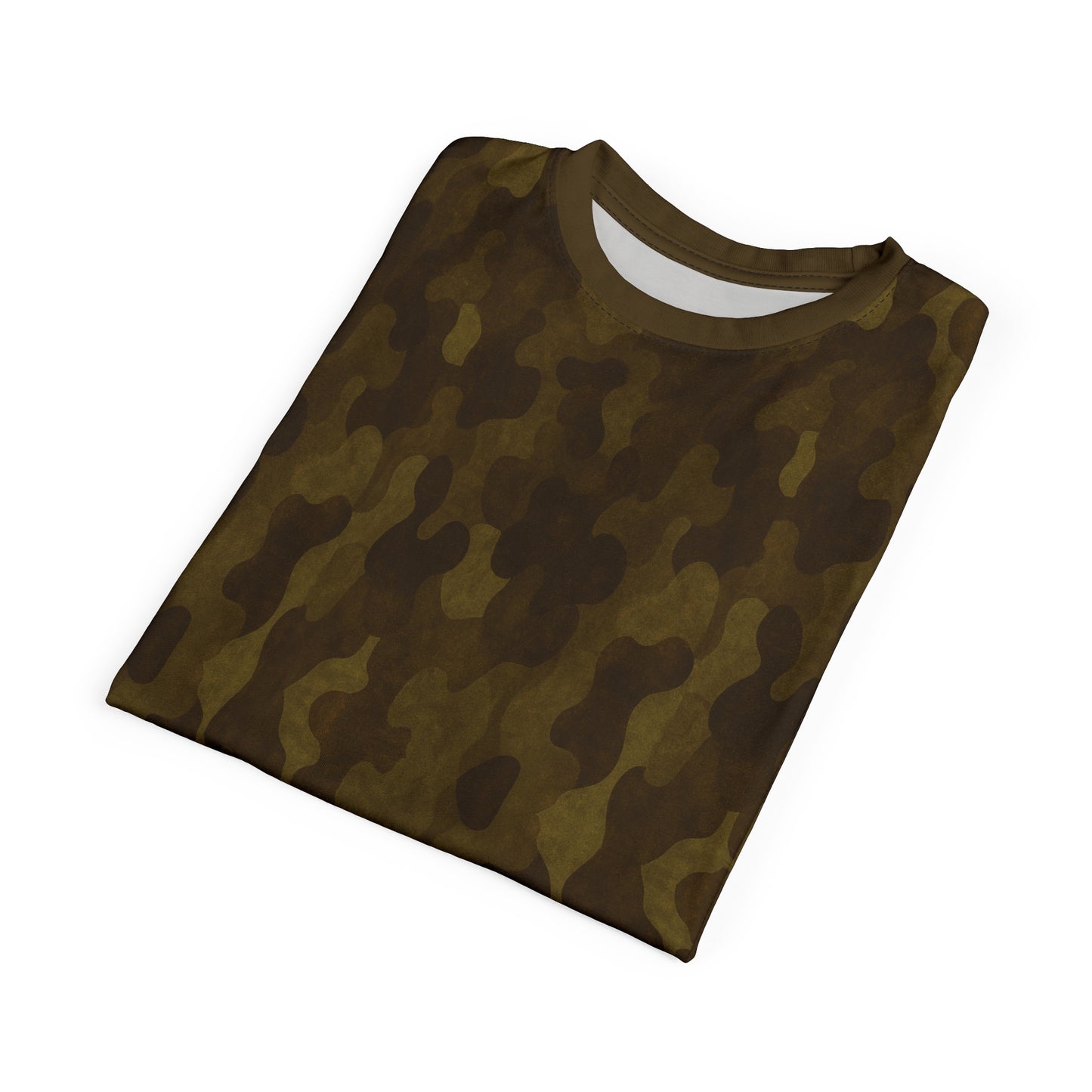 "Swamp Recon Camouflage", Unisex Tee (Cattail Bronze Collar)