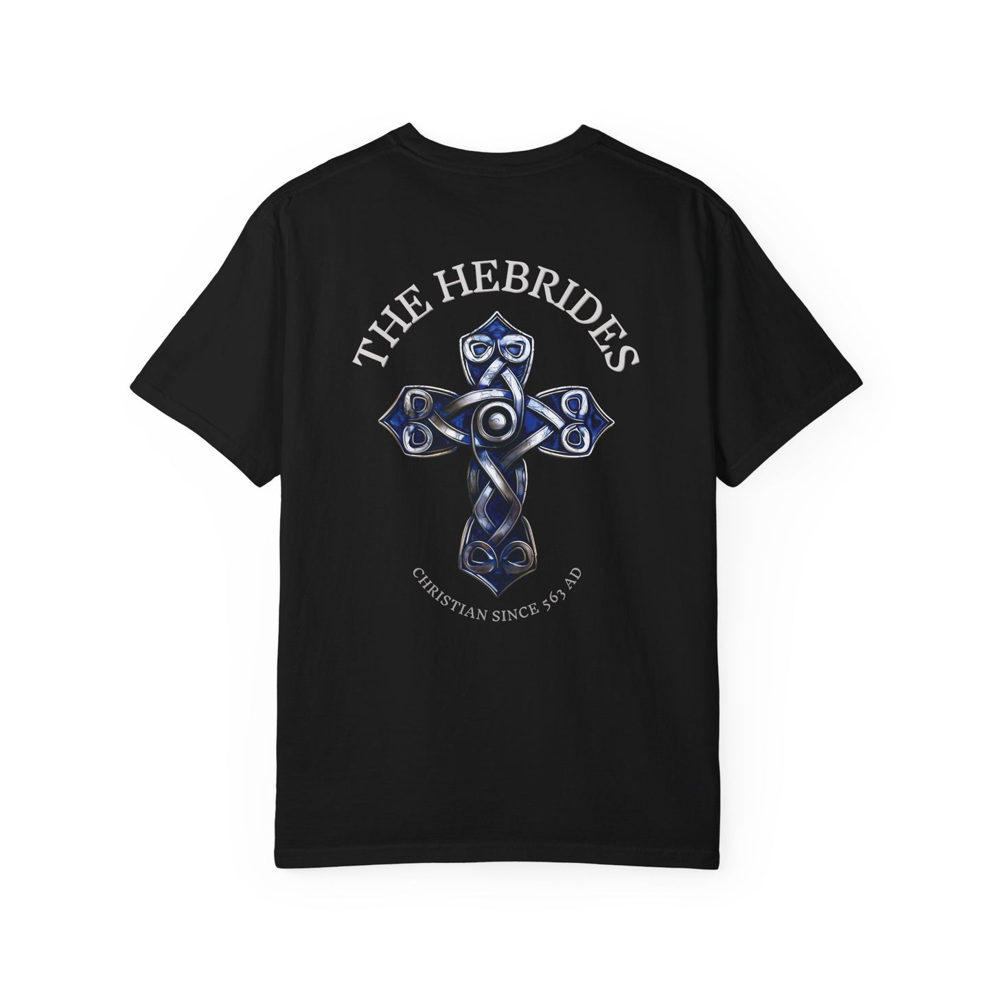 "The Hebrides - Christian since 563 AD", Unisex T-shirt