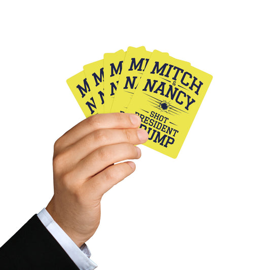 "Mitch & Nancy Shot President Trump", Political Playing Cards (Highlighter Yellow)