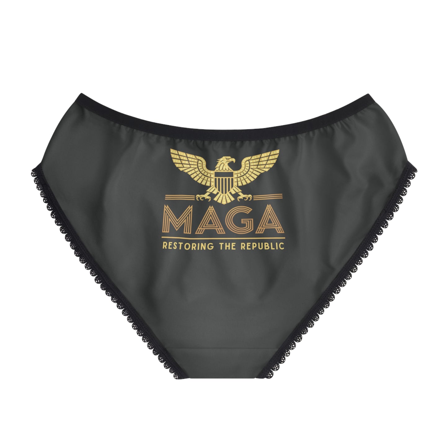 "MAGA - Restoring the Republic", Women's Briefs (Dark Dùn Grey)