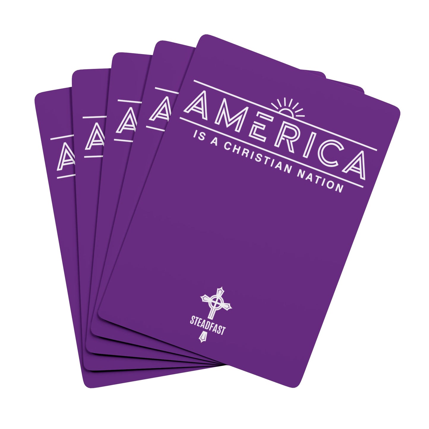 "America is a Christian Nation", Christian Playing Cards (Vesper Violet)