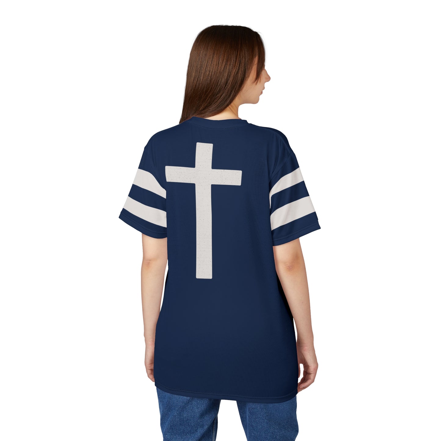 "Faith Overcomes Fear", Unisex Tee (Cambridge Blue)