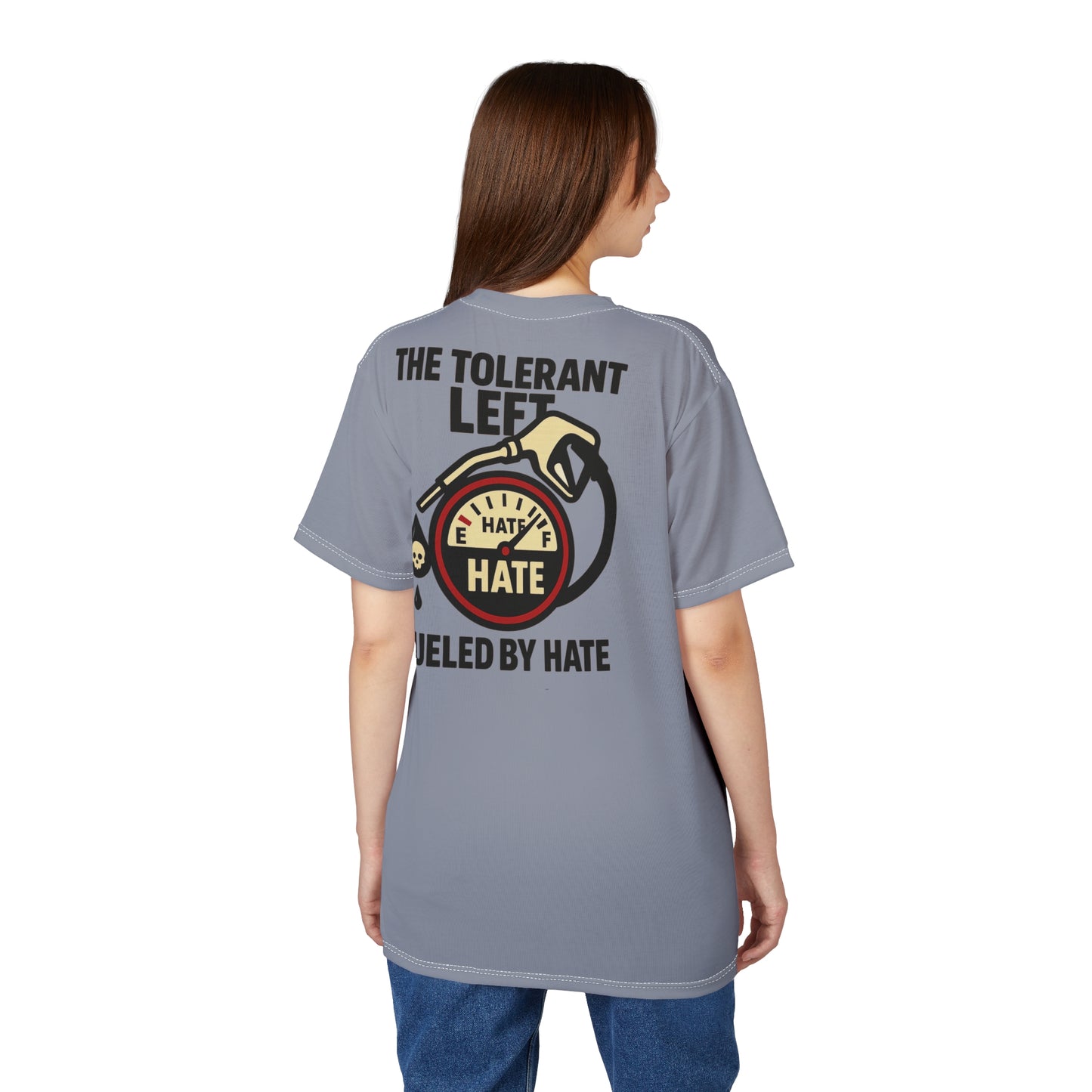 "The Tolerant Left", Unisex T-shirt (Concrete Grey)