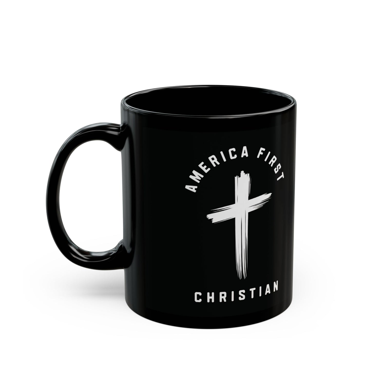 "America First Christian" #05, Black Mug (11oz & 15oz)