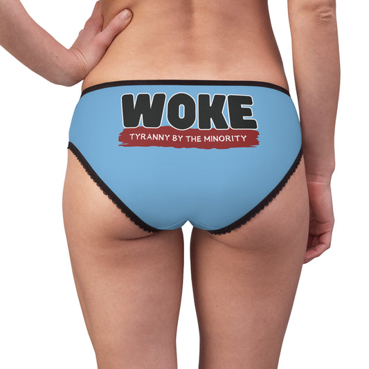 "Woke - Tyranny by the Minority", Women's Briefs (Sky Blue)