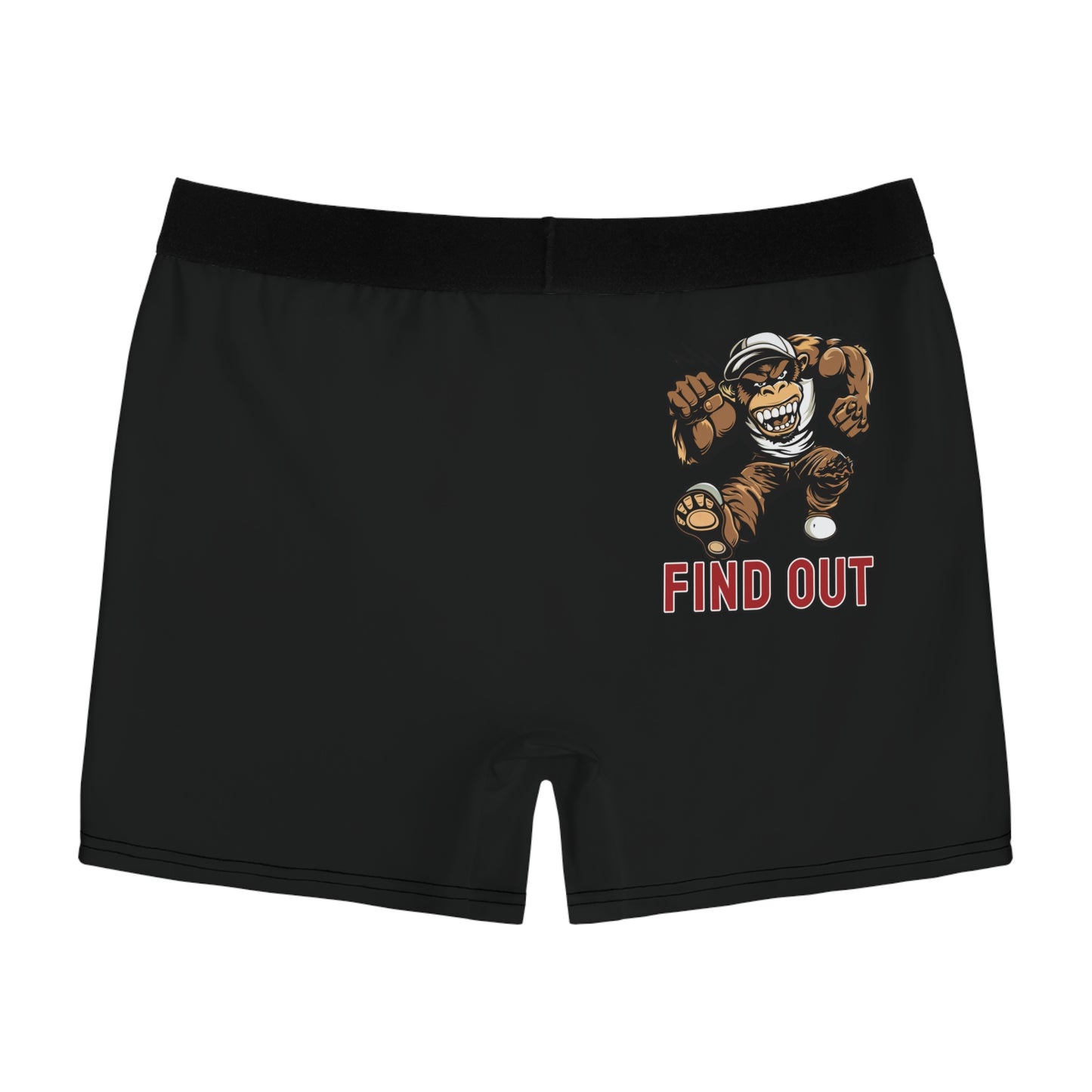 "Find Out", Men's Boxer Briefs (Moonless Black)