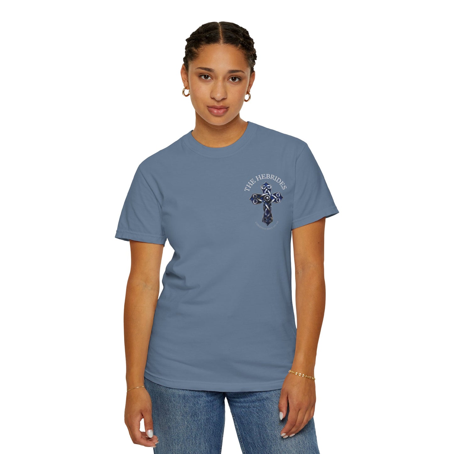 "The Hebrides - Christian since 563 AD", Unisex T-shirt