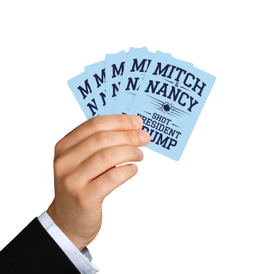 "Mitch & Nancy Shot President Trump", Political Playing Cards (Boy Blue)