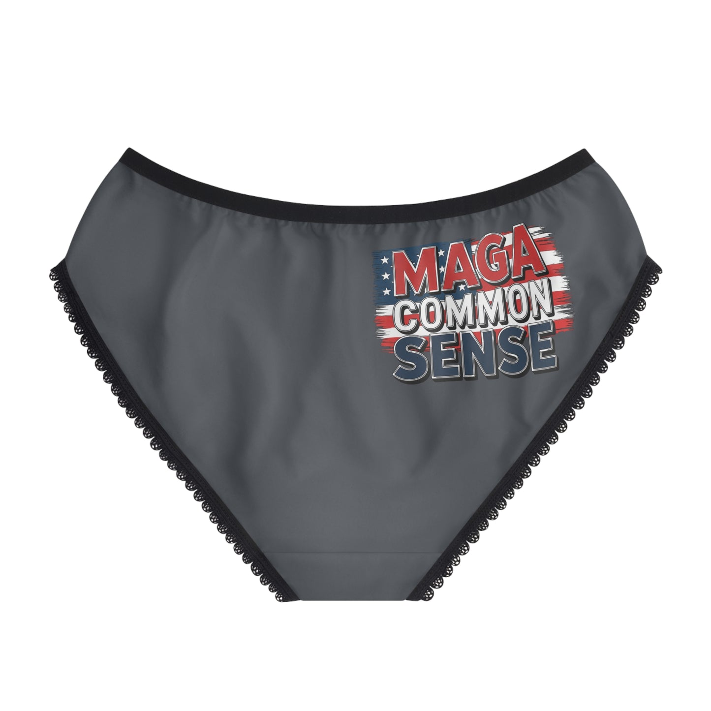 "MAGA Common Sense" #01, Women's Briefs (Hebridean Grey)