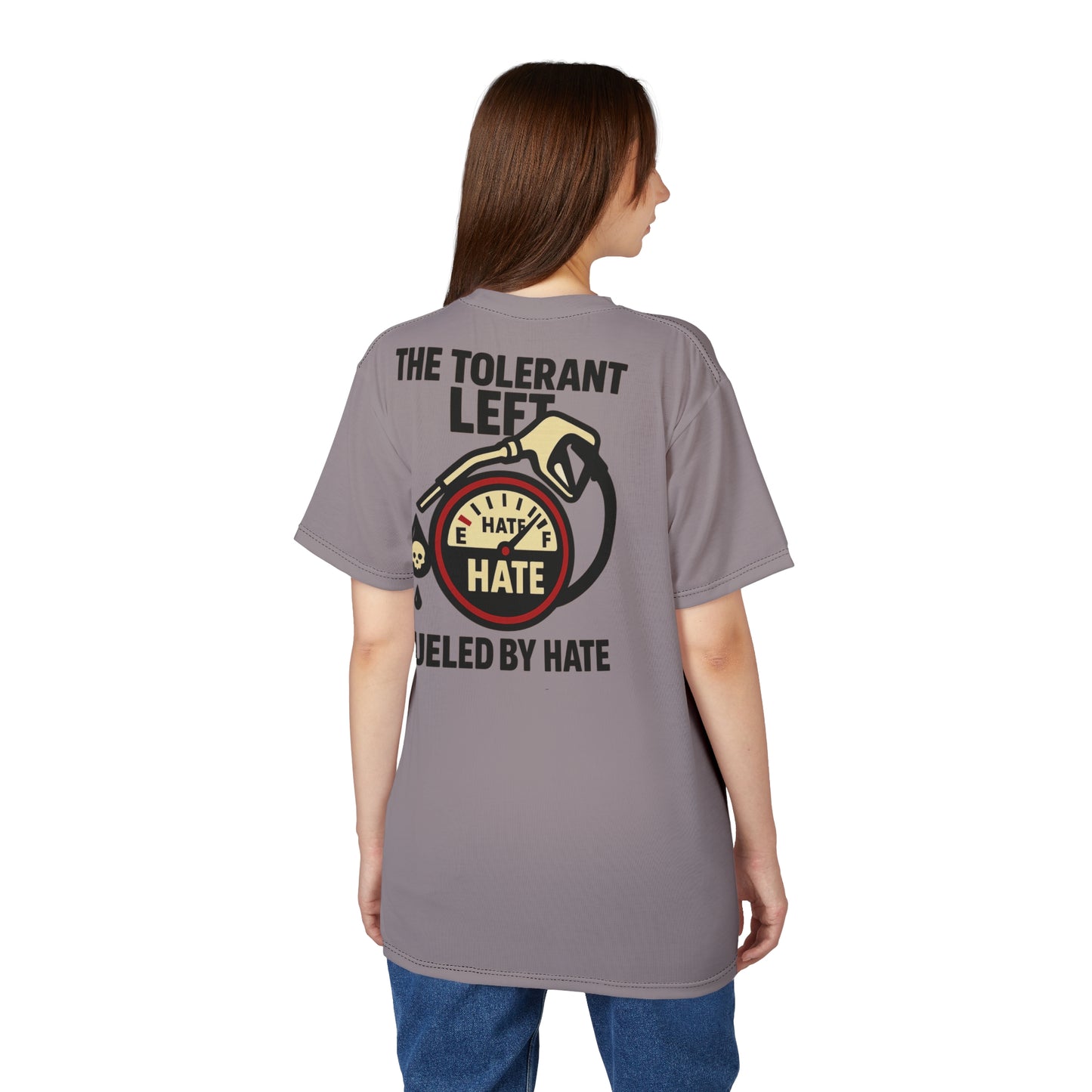 "The Tolerant Left", Unisex T-shirt (Walkway Pink Grey)