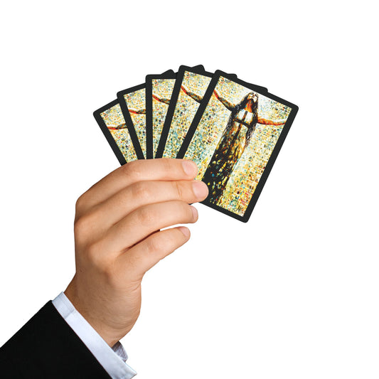 "Walk with God", Christian Fine Art Playing Cards (Void Black)