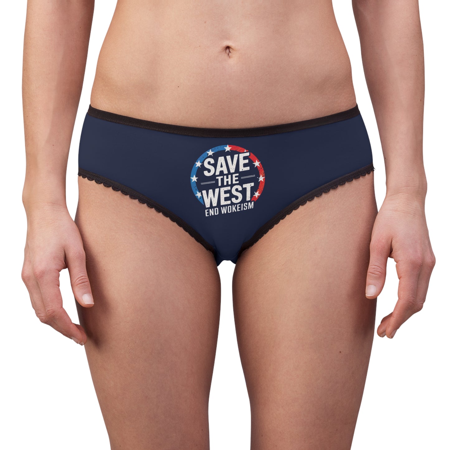 "Save the West - End Wokeism", Women's Briefs (BGS Blue)