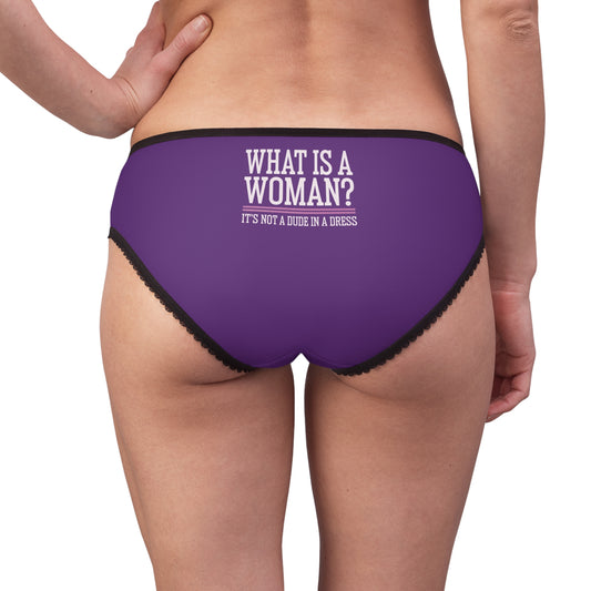 "What is a Woman" #02, Women's Briefs (Jacaranda Midnight)