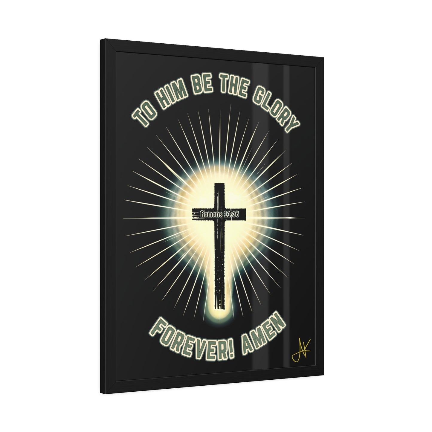 "Romans 11:36", Framed Paper Poster