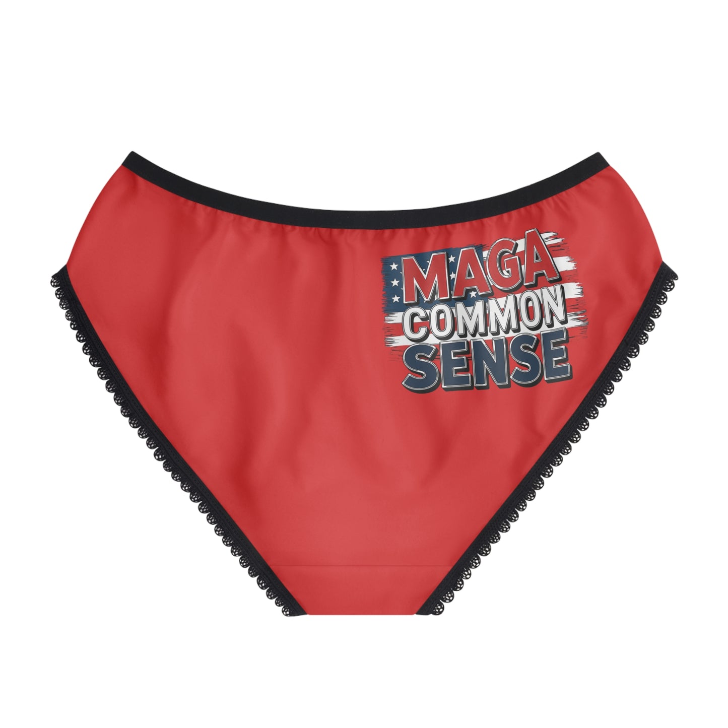 "MAGA Common Sense" #01, Women's Briefs (Republican Red)